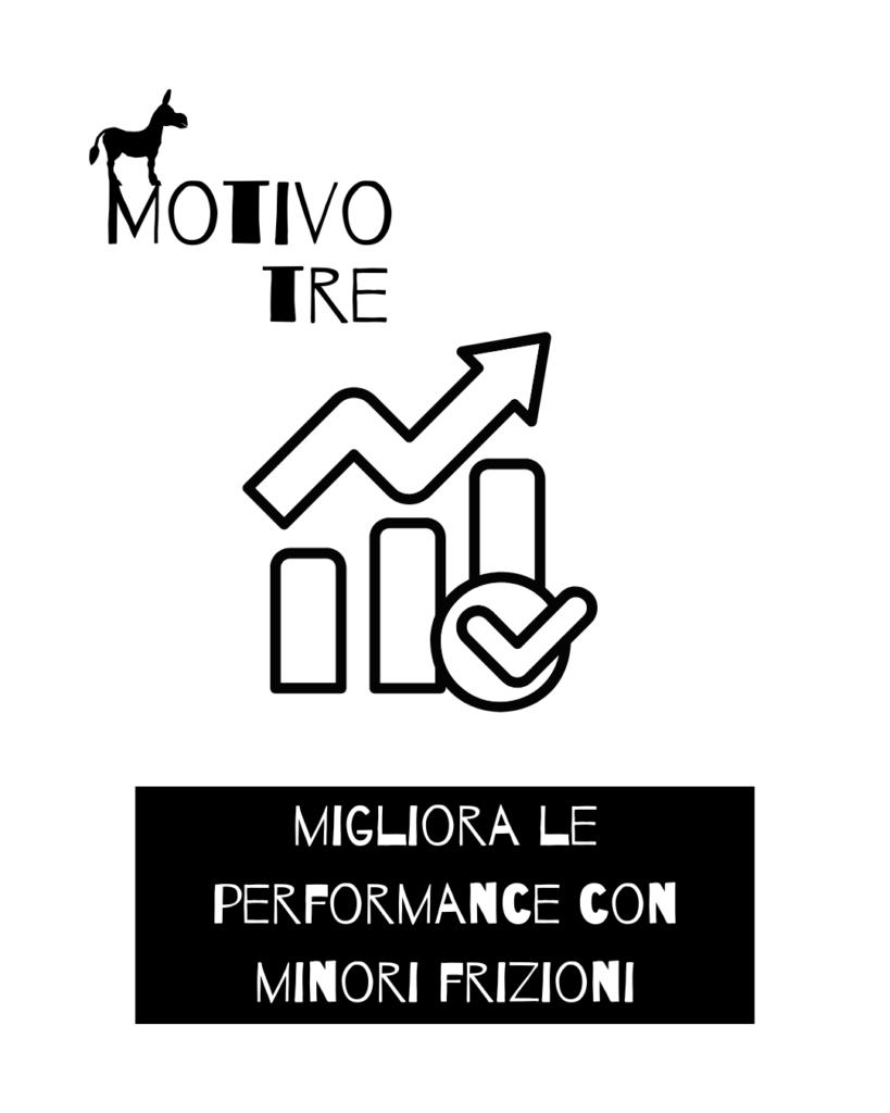 motivo 3: migliora le performance con minori frizioni