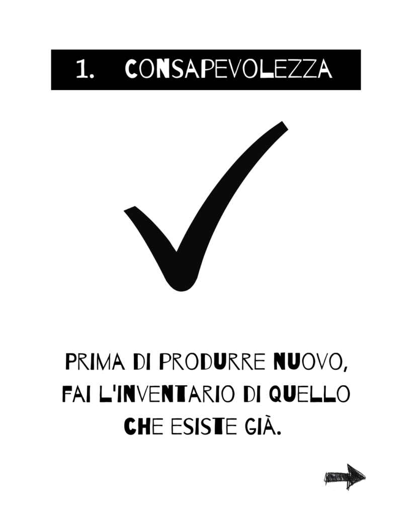1. Consapevolezza: prima guarda, poi parla