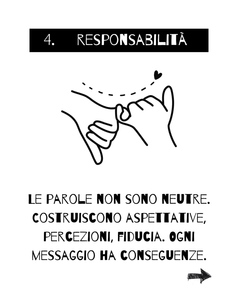 4. Responsabilità: ogni parola ha conseguenze in comunicazione
